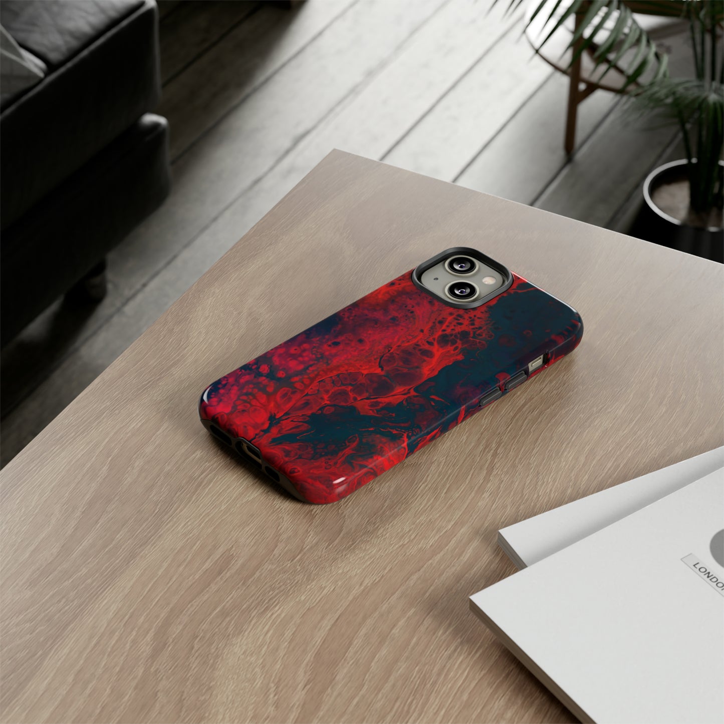 iPhone Cases, Red Waves (iPhone 8 - iPhone 15)