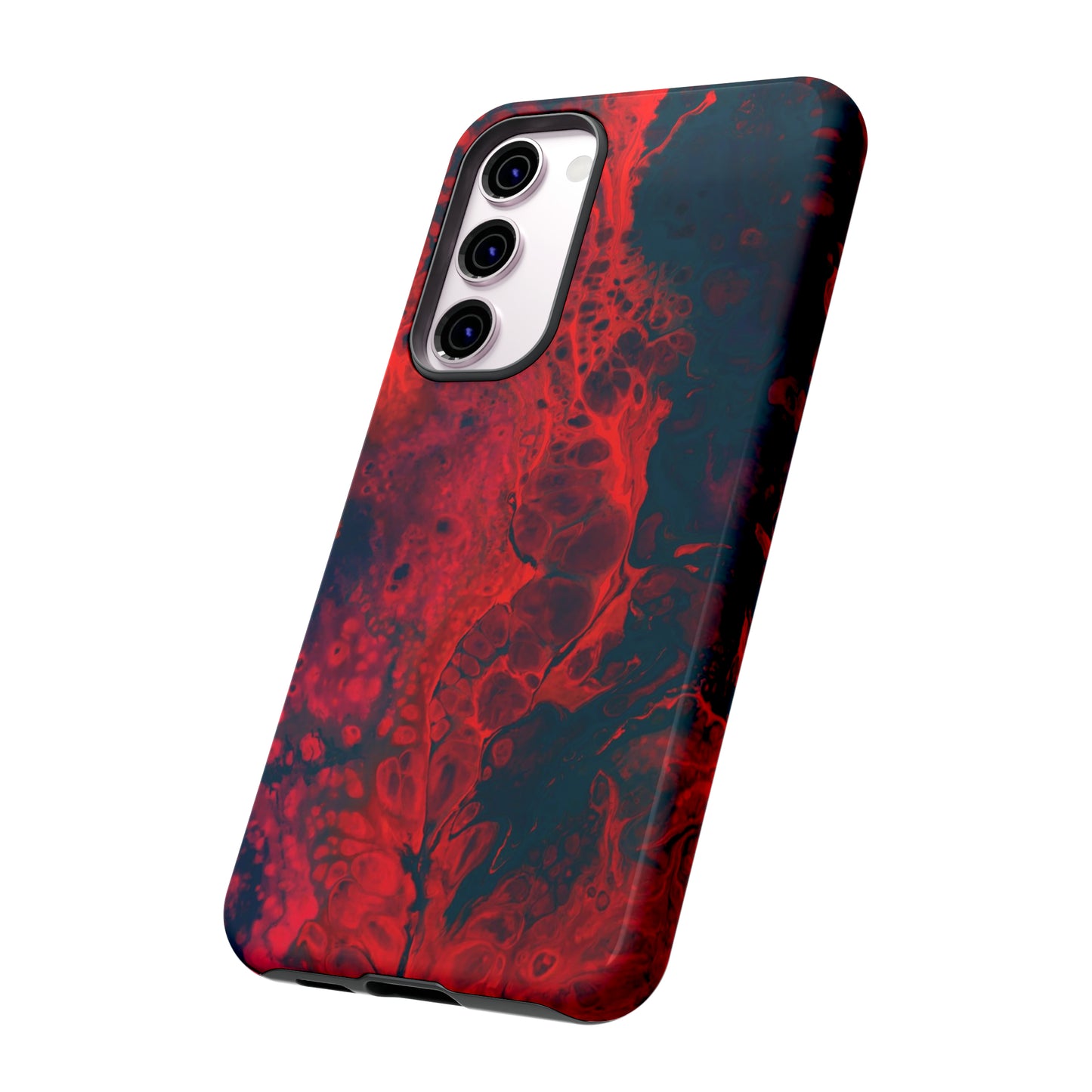 Samsung Case, Red Waves (Samsung S10 - Samsung S23)