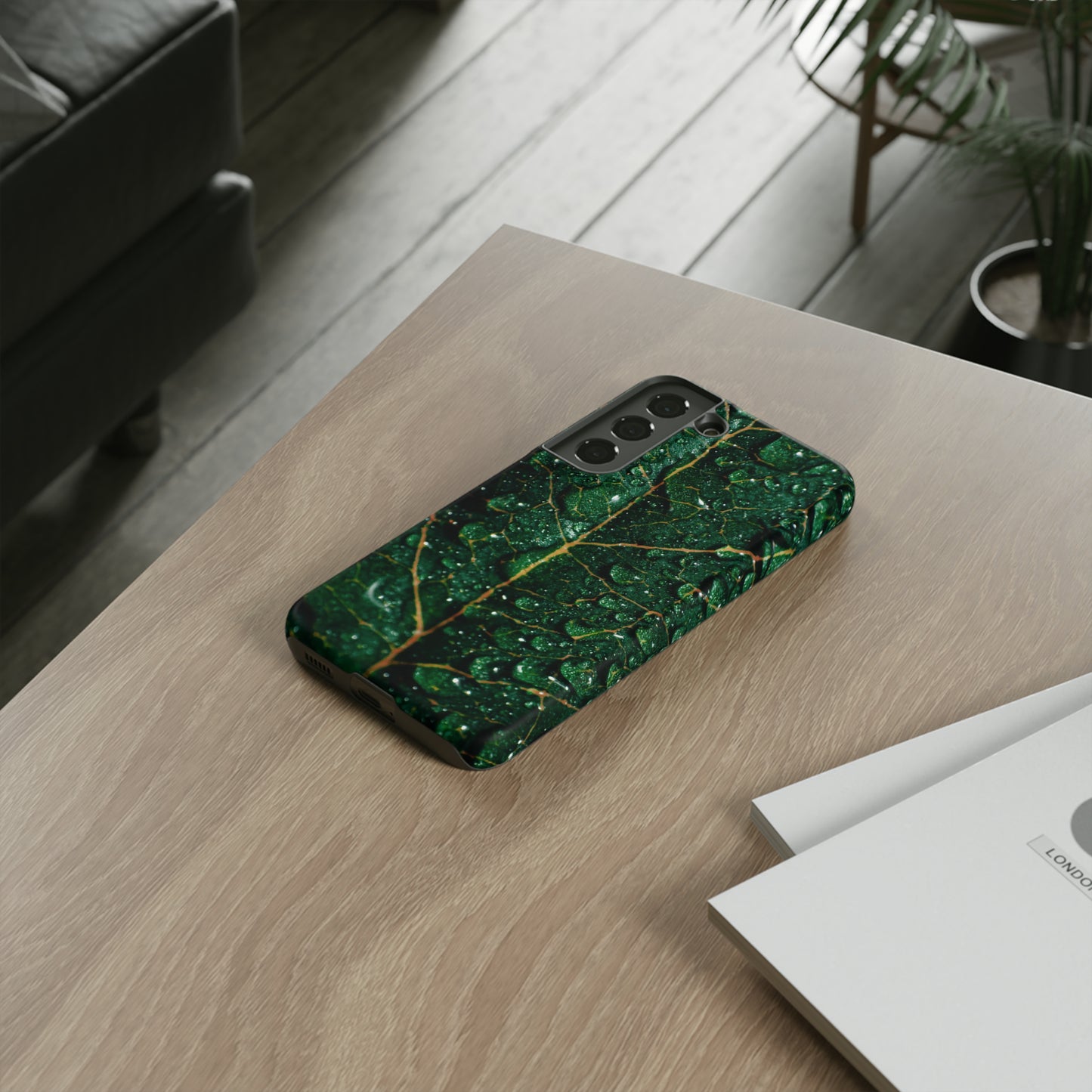 Samsung Case, Wet Leaf (Samsung S10 - Samsung S23)