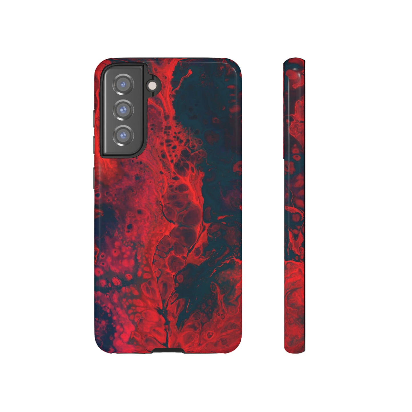 Samsung Case, Red Waves (Samsung S10 - Samsung S23)