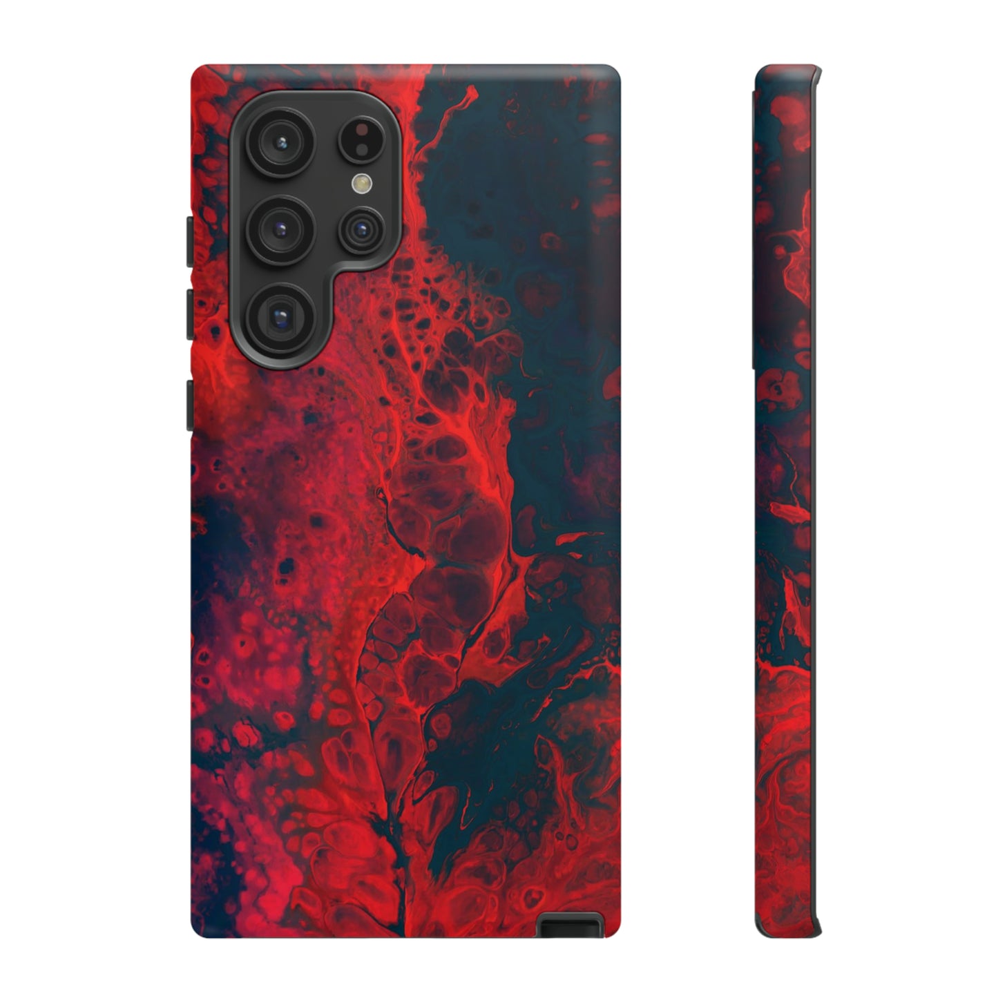 Samsung Case, Red Waves (Samsung S10 - Samsung S23)