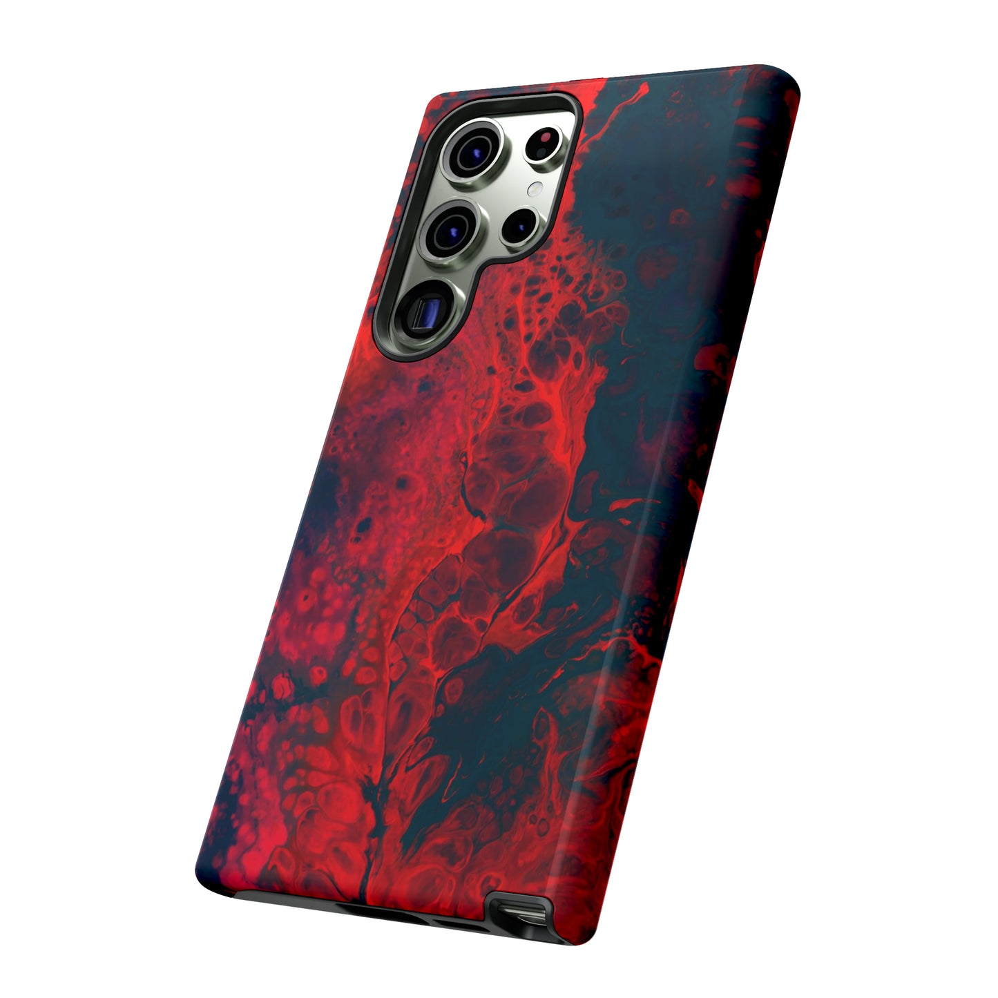 Samsung Case, Red Waves (Samsung S10 - Samsung S23)