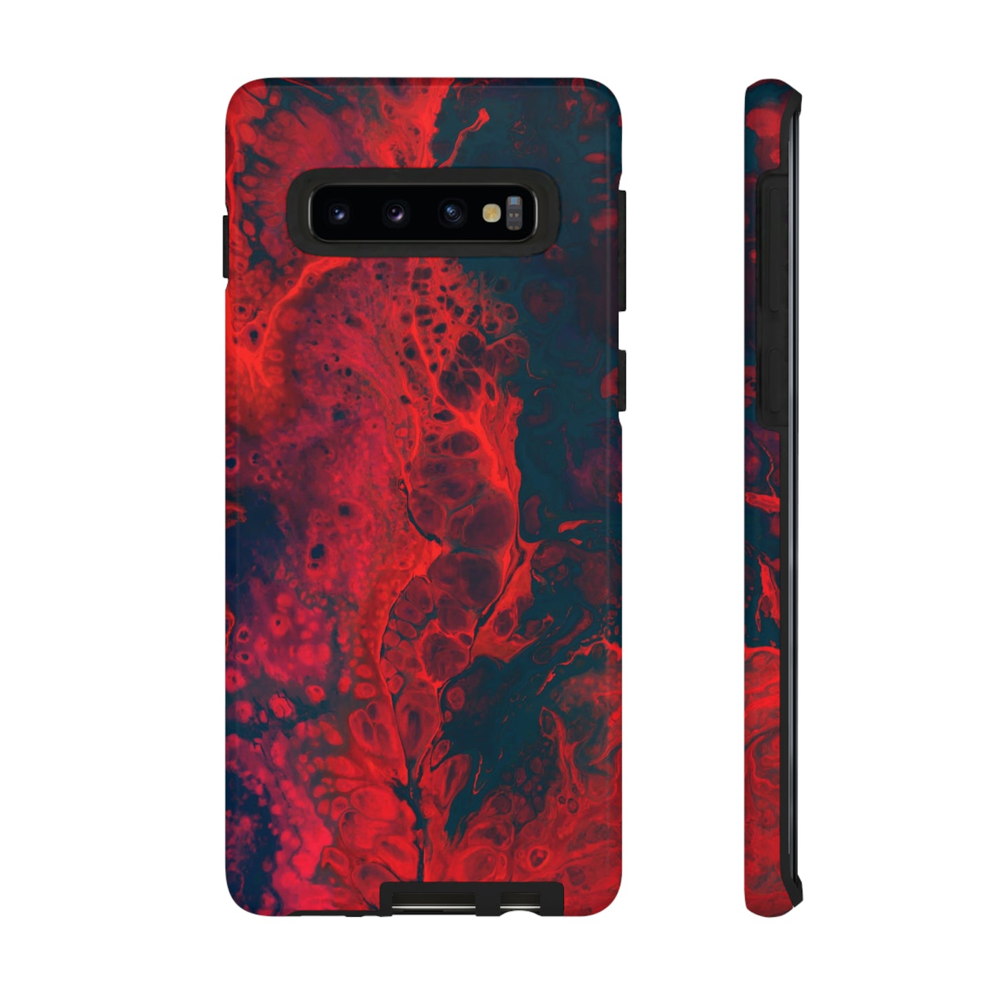 Samsung Case, Red Waves (Samsung S10 - Samsung S23)