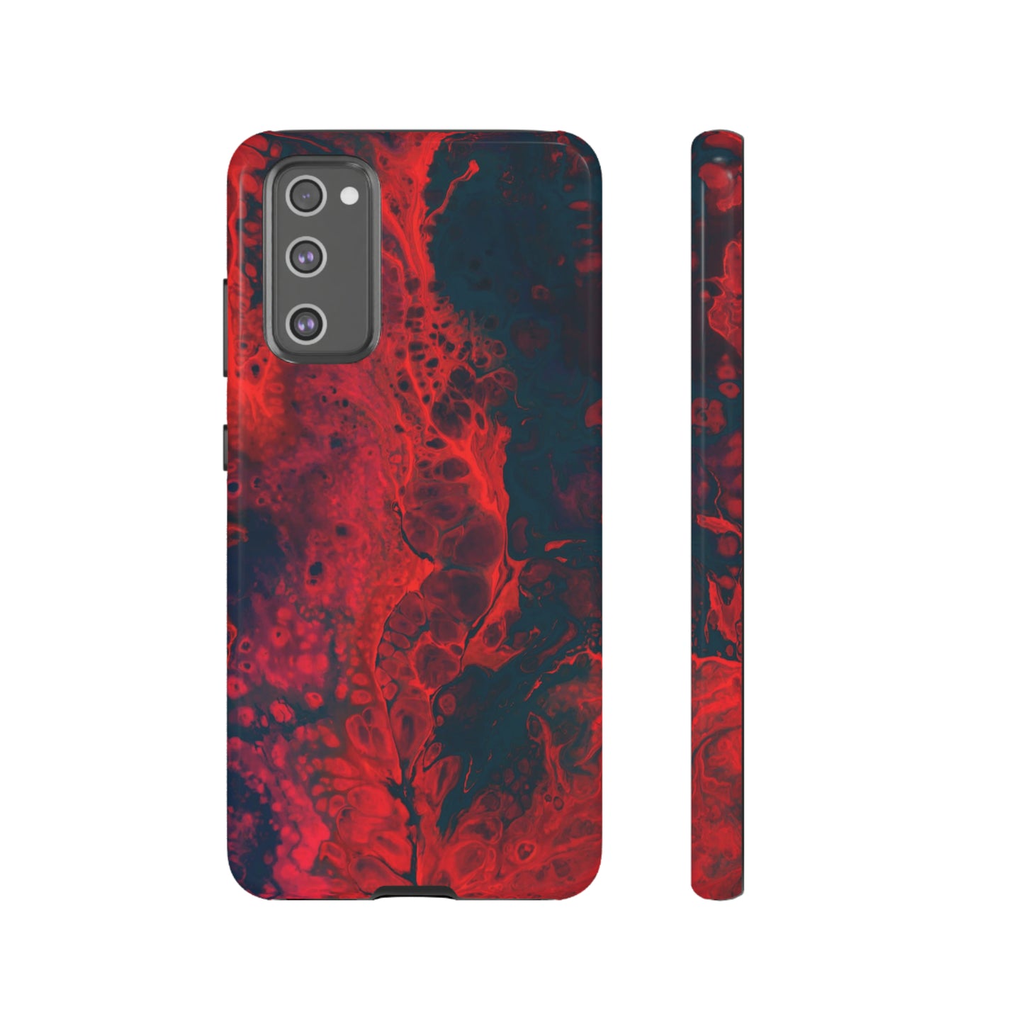 Samsung Case, Red Waves (Samsung S10 - Samsung S23)