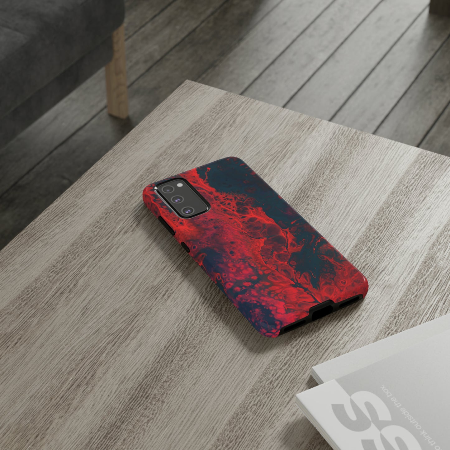 Samsung Case, Red Waves (Samsung S10 - Samsung S23)