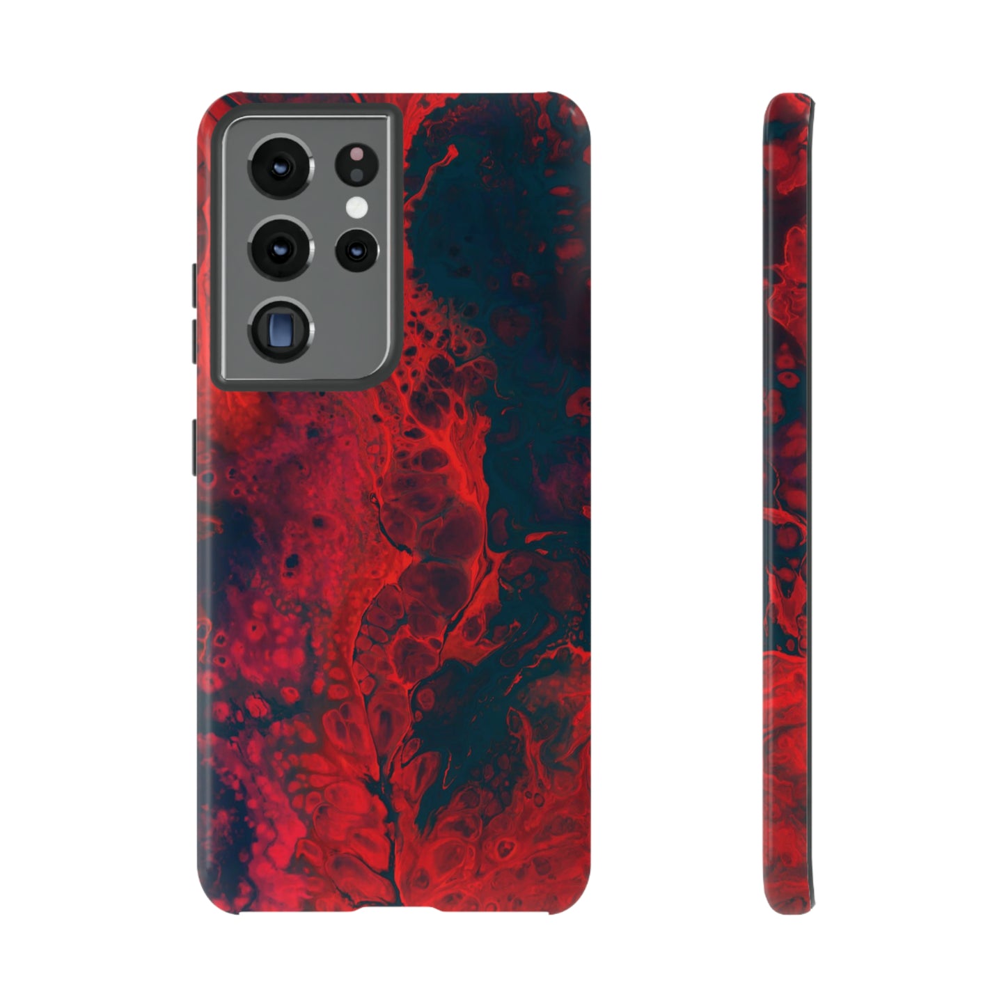 Samsung Case, Red Waves (Samsung S10 - Samsung S23)