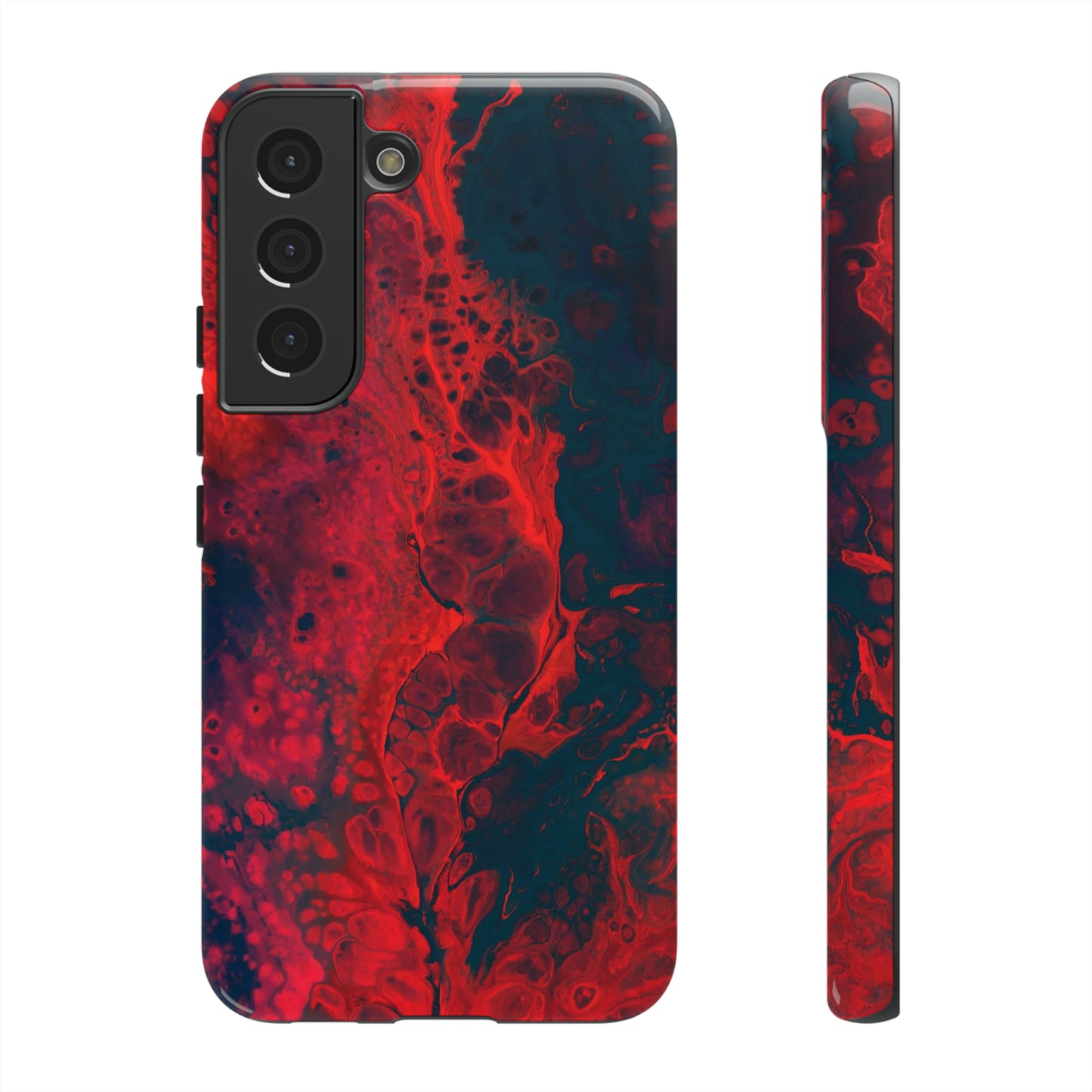 Samsung Case, Red Waves (Samsung S10 - Samsung S23)