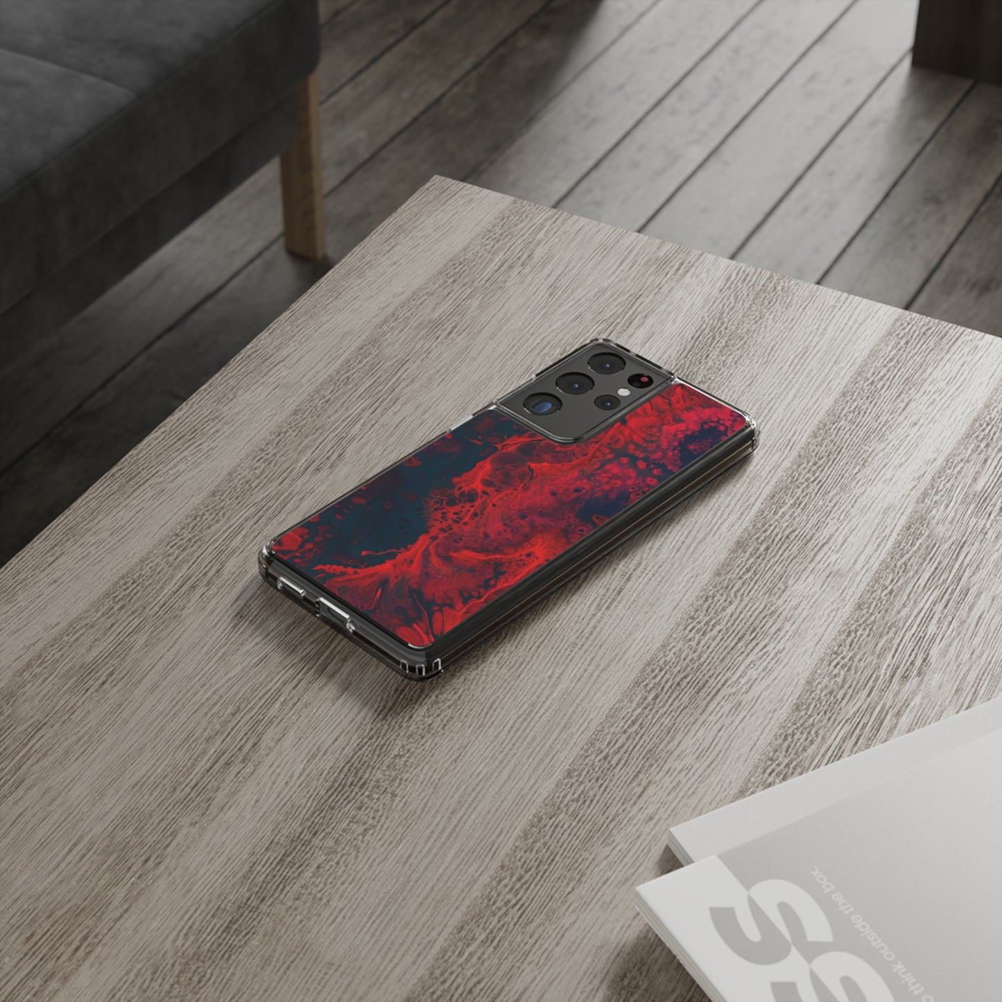 Samsung Case, Red Waves (Samsung S21 - Samsung S22)