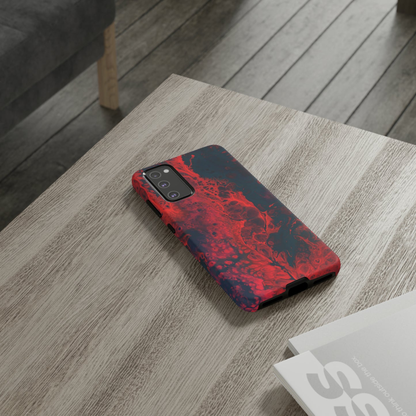 Samsung Case, Red Waves (Samsung S10 - Samsung S23)