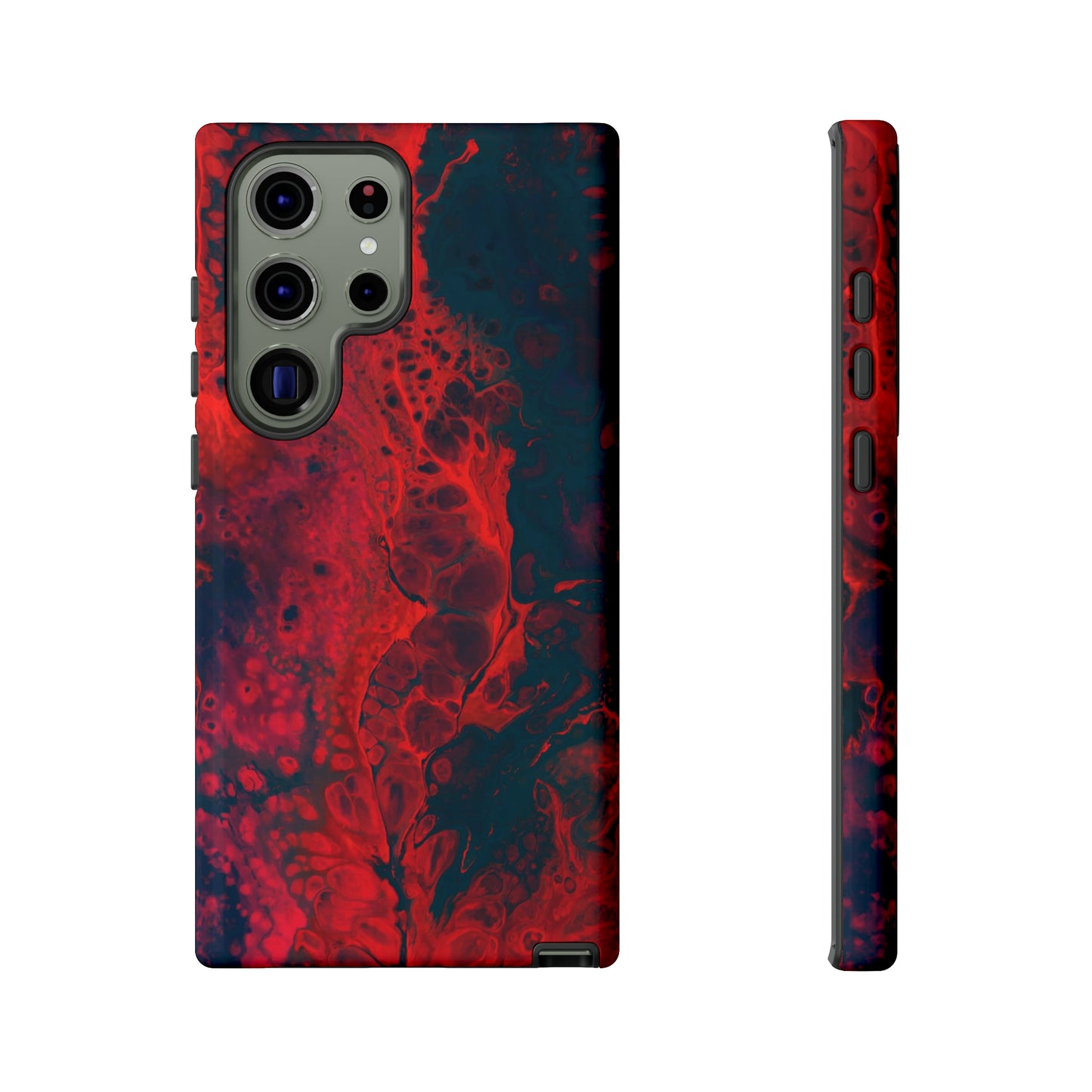 Samsung Case, Red Waves (Samsung S10 - Samsung S23)