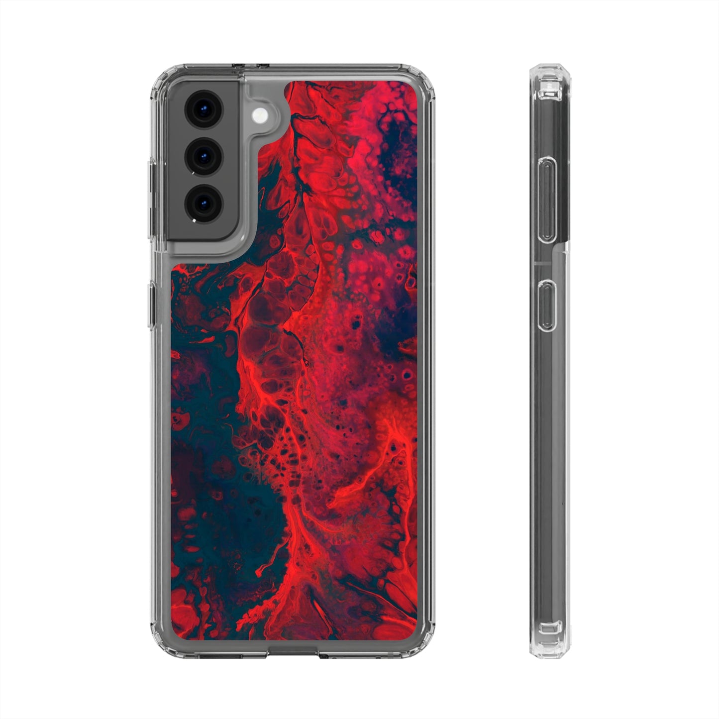 Samsung Case, Red Waves (Samsung S21 - Samsung S22)