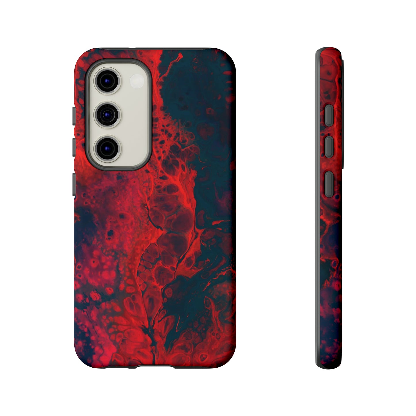 Samsung Case, Red Waves (Samsung S10 - Samsung S23)