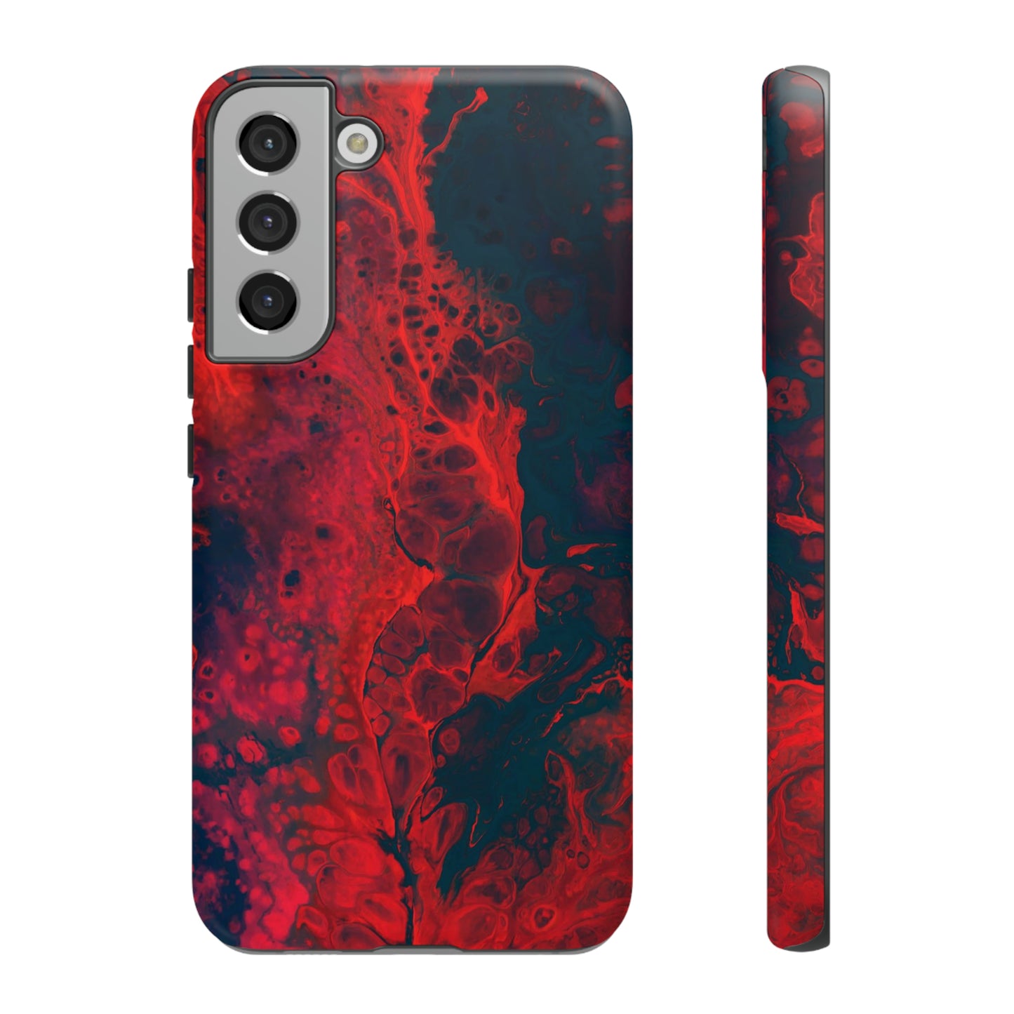 Samsung Case, Red Waves (Samsung S10 - Samsung S23)