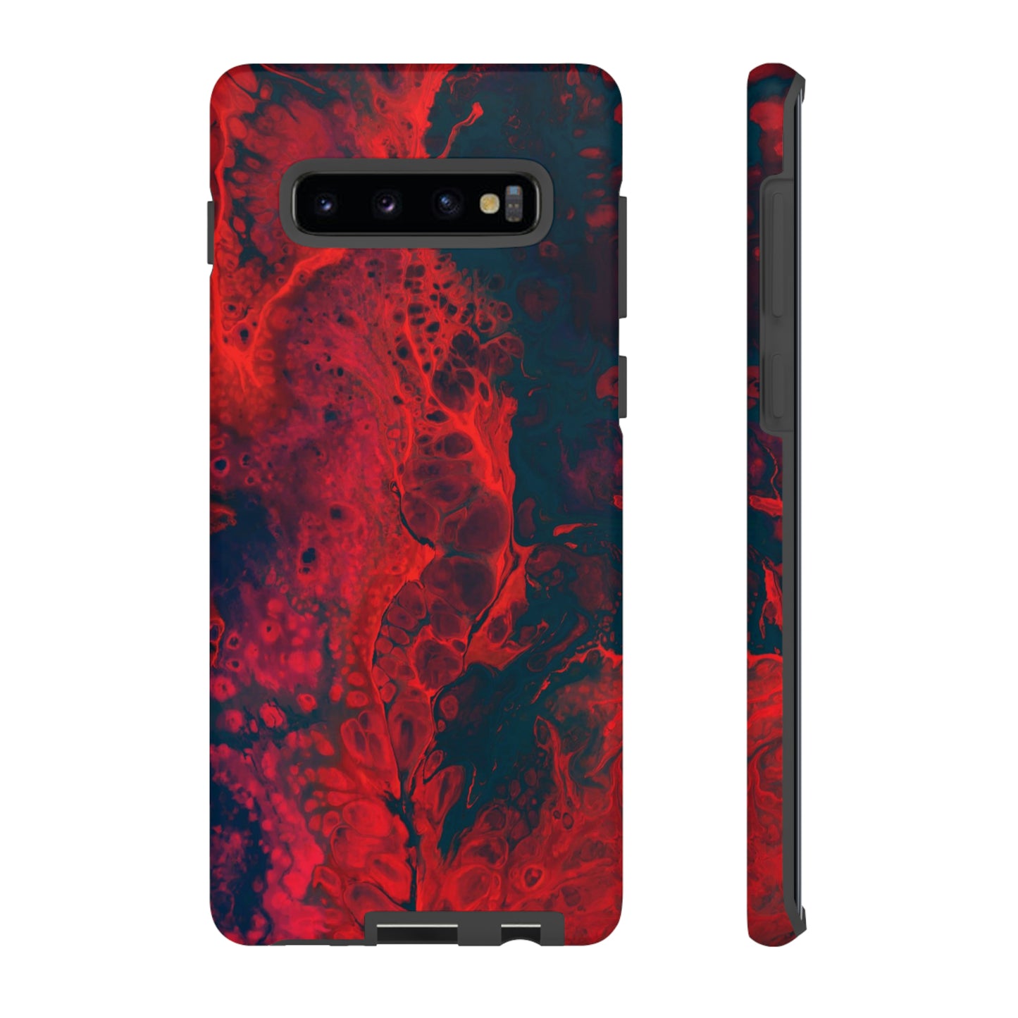 Samsung Case, Red Waves (Samsung S10 - Samsung S23)