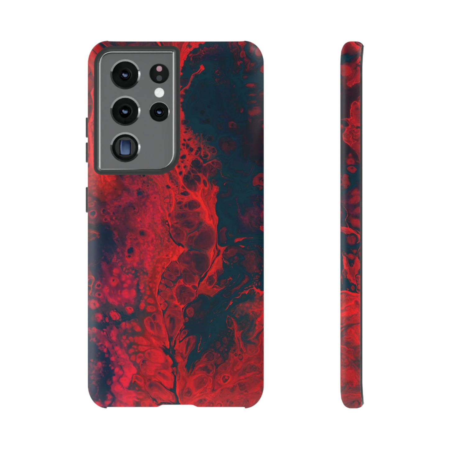 Samsung Case, Red Waves (Samsung S10 - Samsung S23)