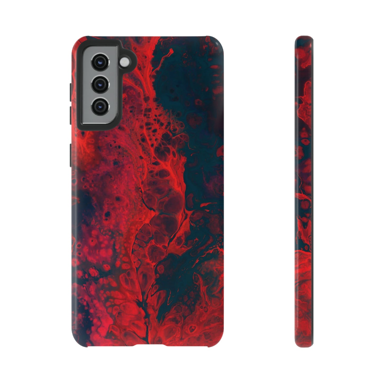 Samsung Case, Red Waves (Samsung S10 - Samsung S23)