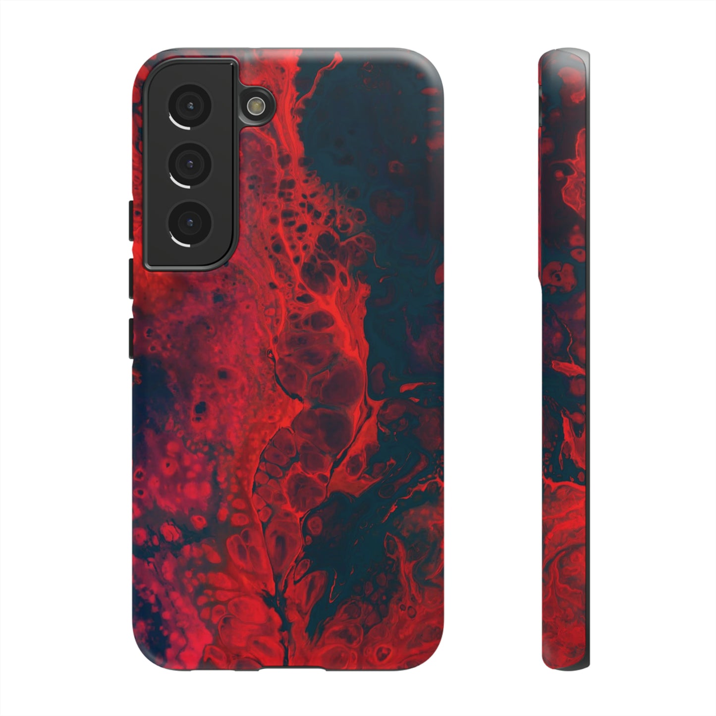 Samsung Case, Red Waves (Samsung S10 - Samsung S23)