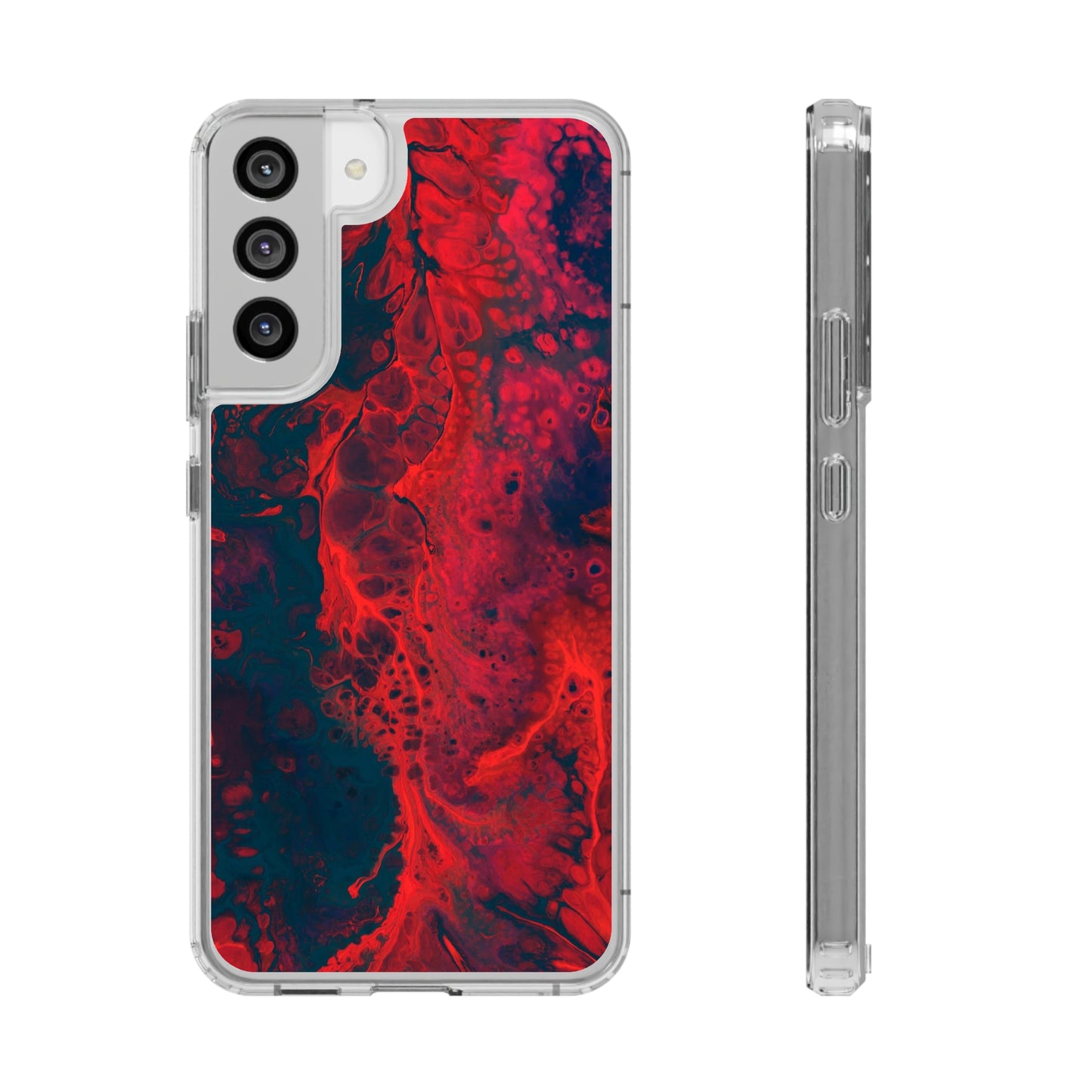 Samsung Case, Red Waves (Samsung S21 - Samsung S22)