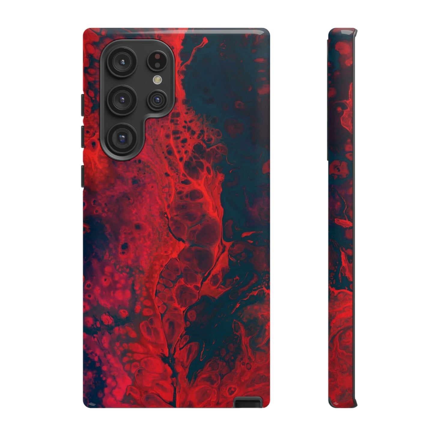 Samsung Case, Red Waves (Samsung S10 - Samsung S23)