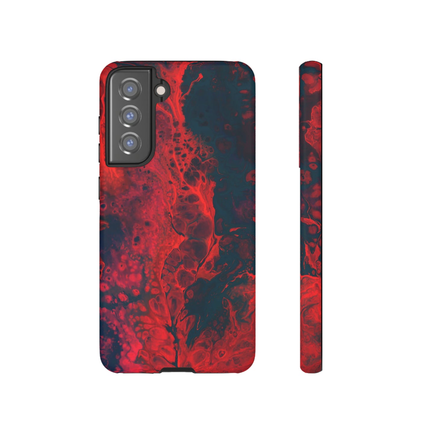 Samsung Case, Red Waves (Samsung S10 - Samsung S23)