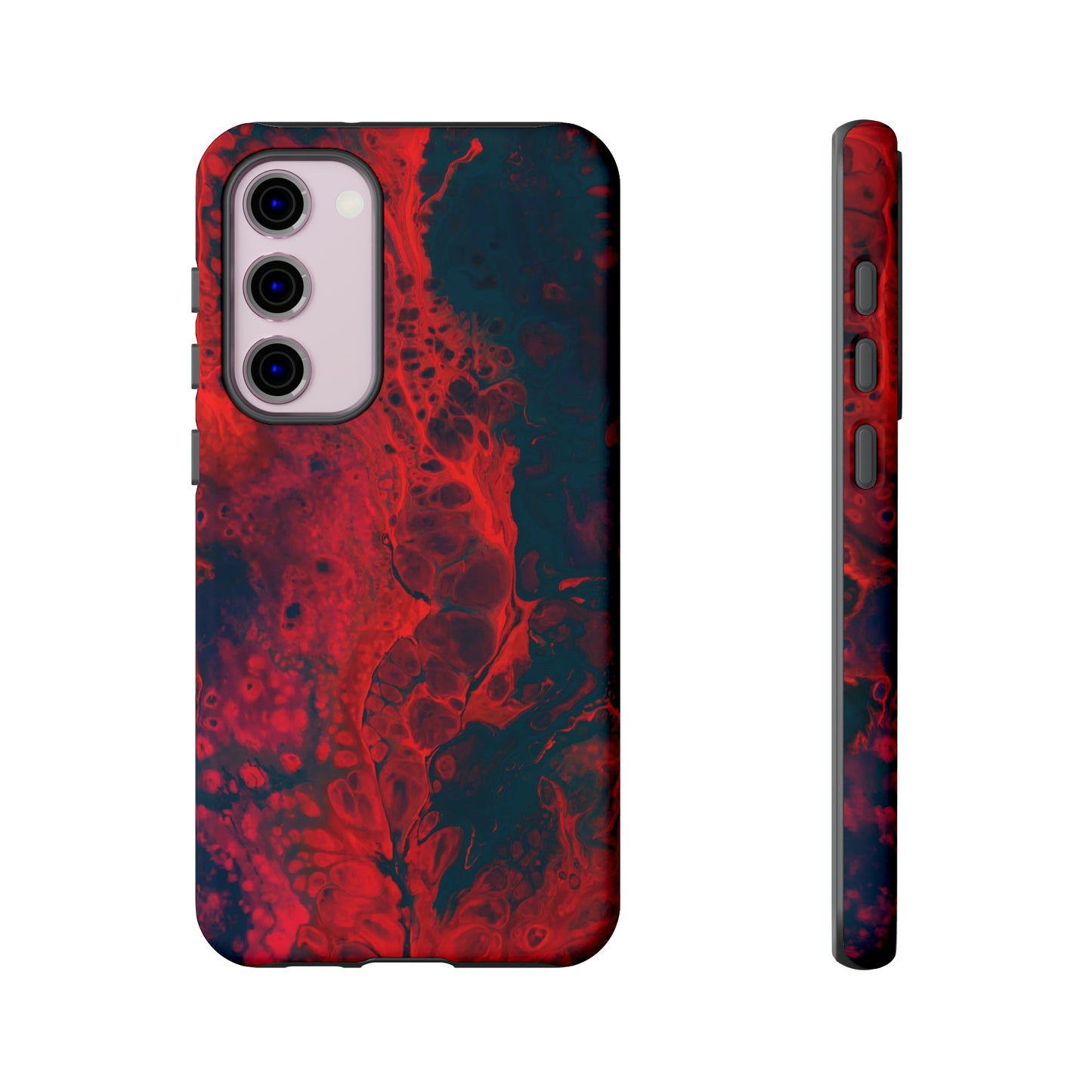 Samsung Case, Red Waves (Samsung S10 - Samsung S23)