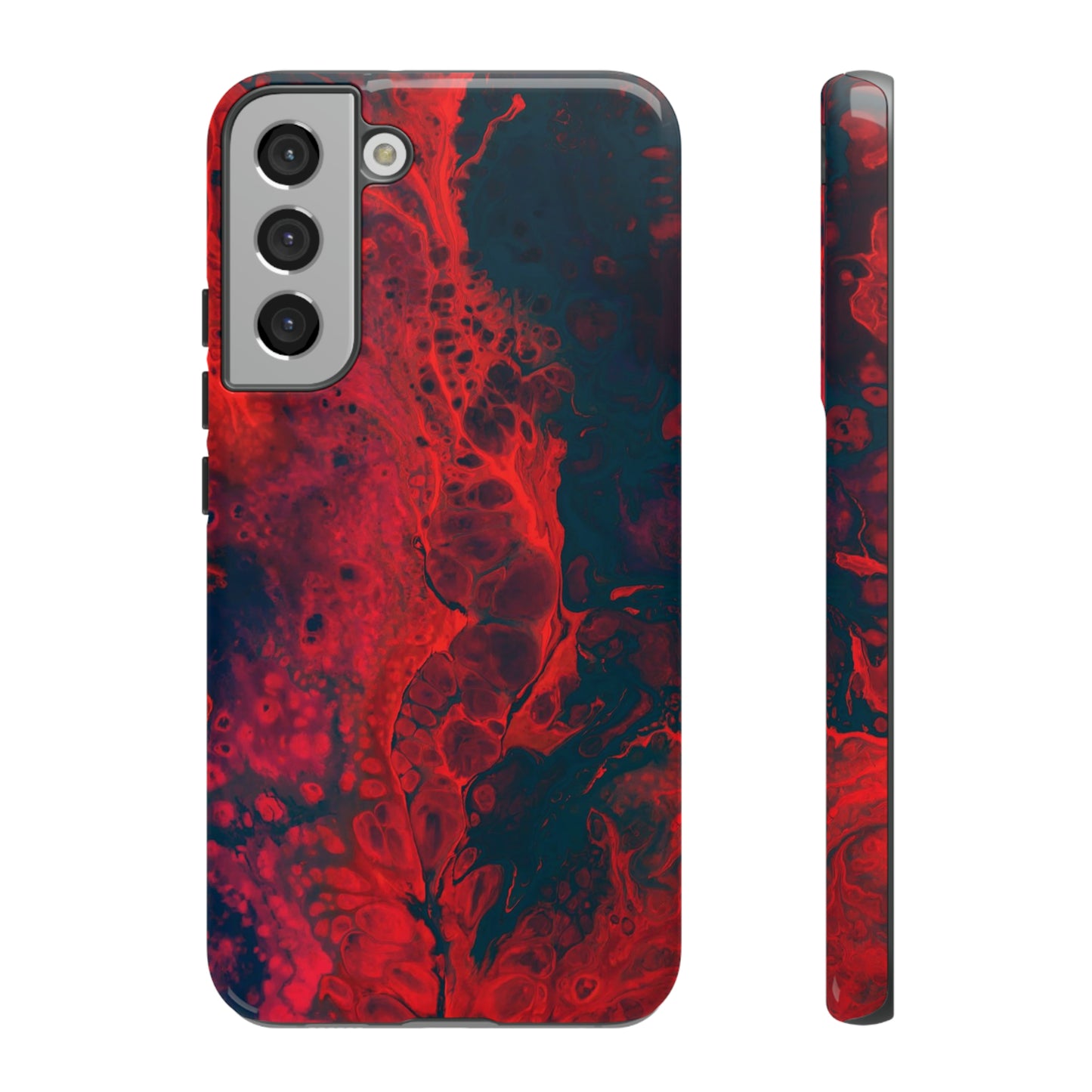 Samsung Case, Red Waves (Samsung S10 - Samsung S23)