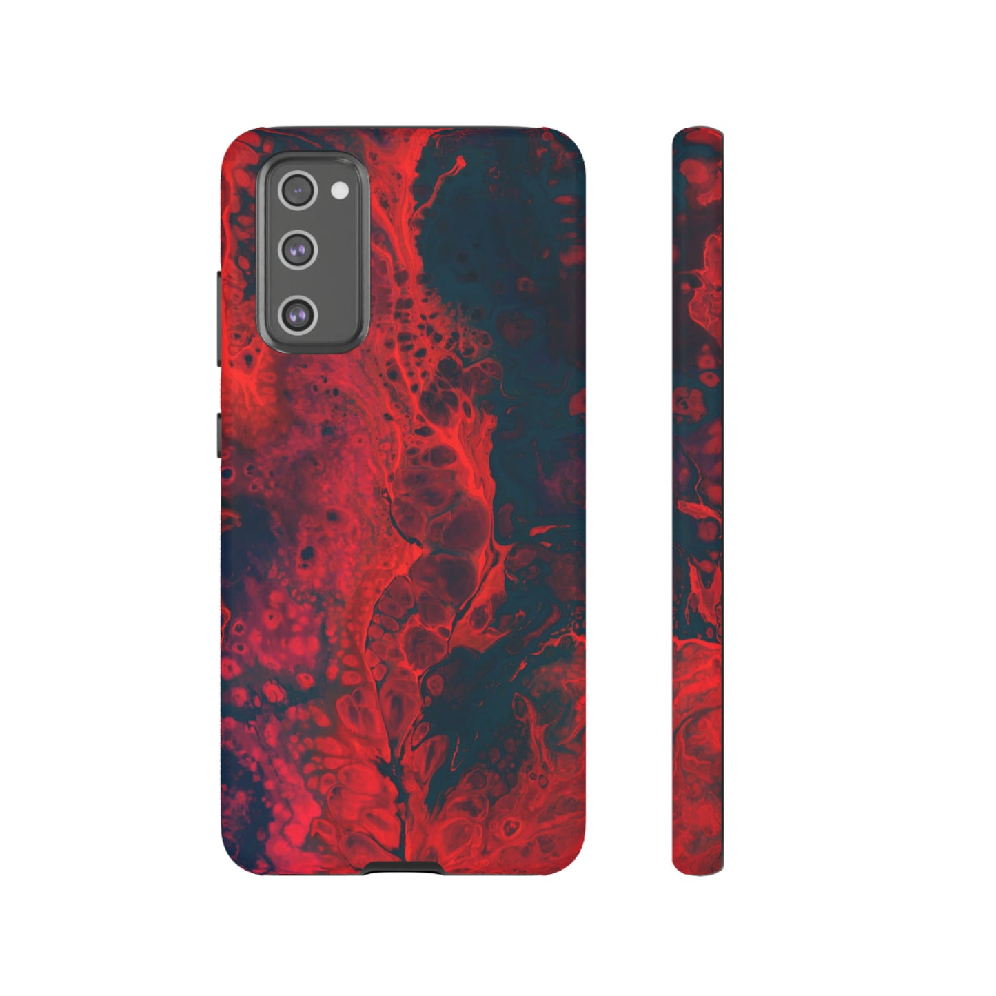 Samsung Case, Red Waves (Samsung S10 - Samsung S23)