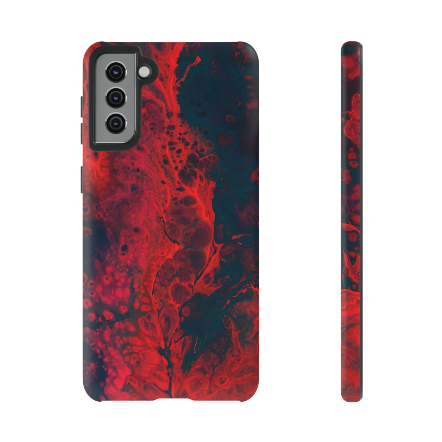 Samsung Case, Red Waves (Samsung S10 - Samsung S23)